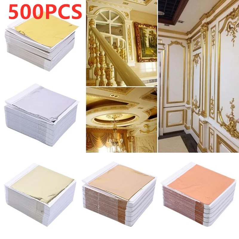 Art Craft Birthday Party - 500 Sheets Imitation Gold Silver Foil