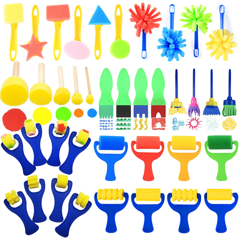 Art Craft For Toddlers - Children Drawing Sponge Toys Art Craft