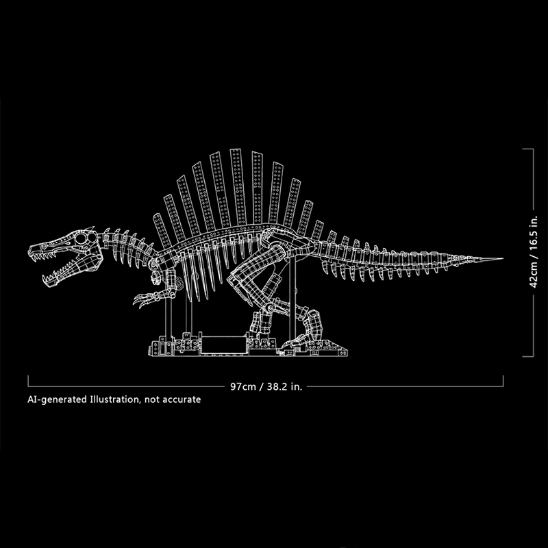 2246pcs MOC Dinosaurs Spinosau - đánh giá và giá Art Craft Dinosaurs