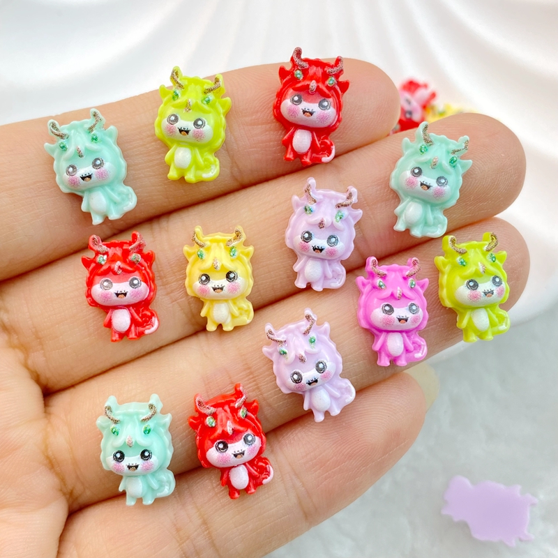 50Pcs New Mixed Nail Art Resin - đánh giá và giá Art Craft Dinosaurs