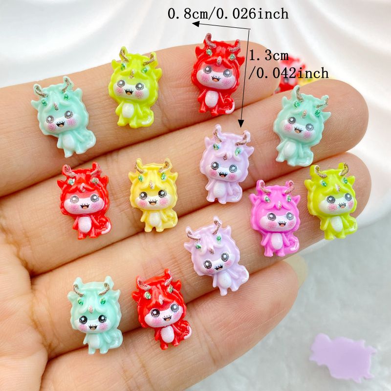 50Pcs New Mixed Nail Art Resin - đánh giá và giá Art Craft Dinosaurs