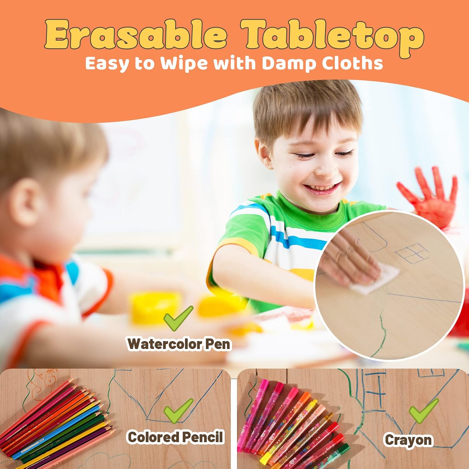 Kids Table and 2 Chairs Set, H - đánh giá và giá Art Craft Toddler