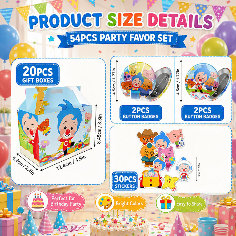 Clown Cartoon Pattern Paper Bo - đánh giá và giá Art Craft Birthday Party