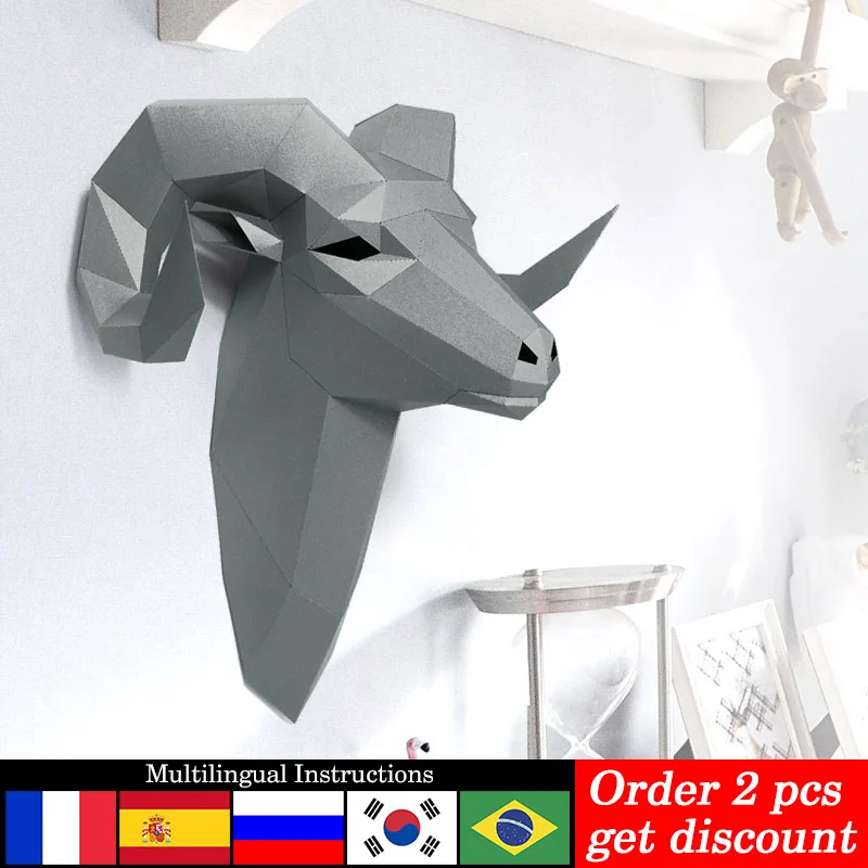 Pre-cut Bighorn Wild Sheep Ani - đánh giá và giá Wallpaper Art And Craft