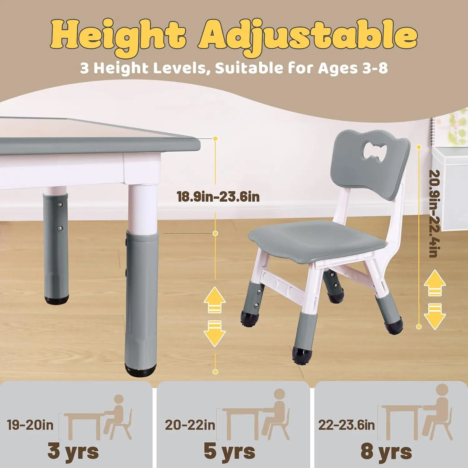 Kids Table and 4 Chairs Set fo - đánh giá và giá Art Craft Toddler