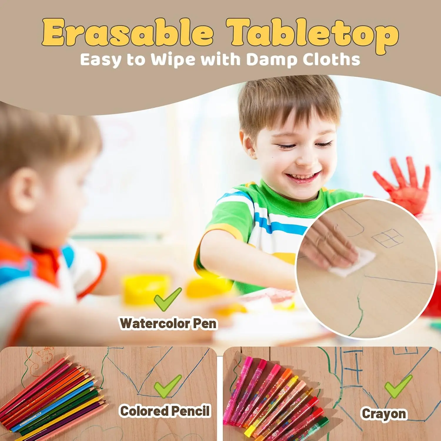 Kids Table and 4 Chairs Set fo - đánh giá và giá Art Craft Toddler