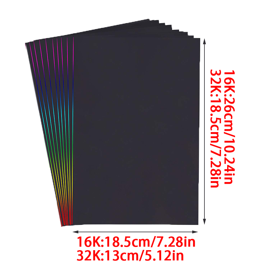 10/30pcs Rainbow Scratch Paper - đánh giá và giá Art Craft Birthday Party