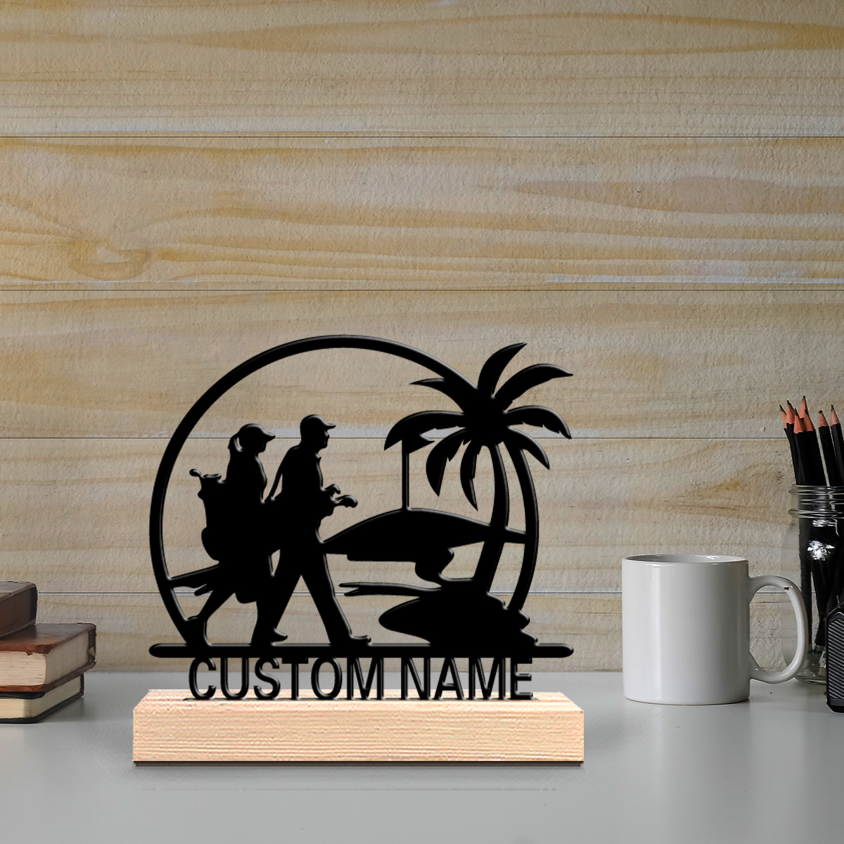 1pc Golf course Custom Text Ti - đánh giá và giá Art Craft Course