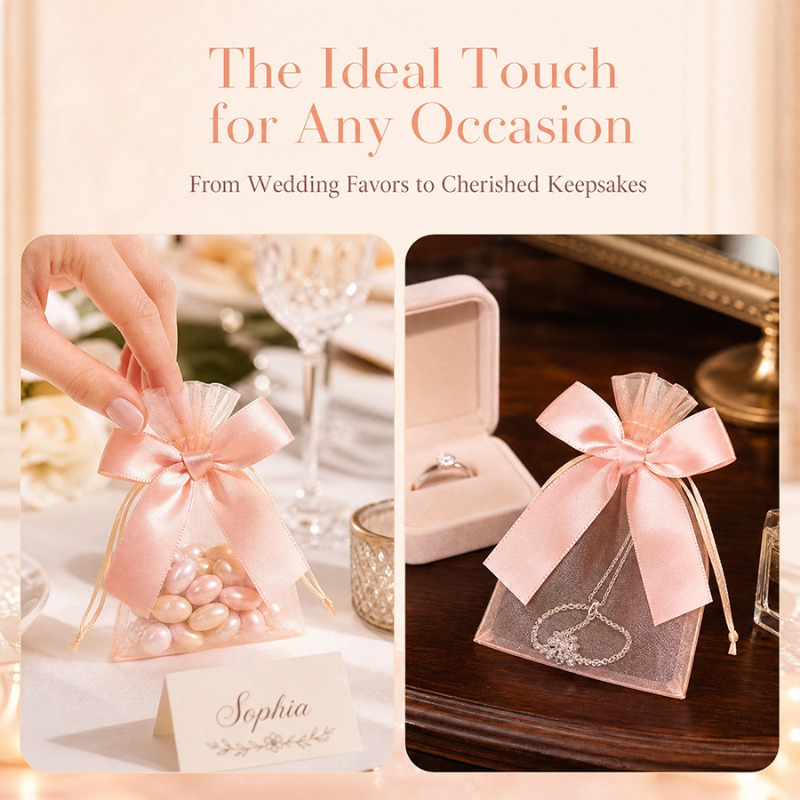 10/20pcs Pink Bow Gift Bags Tr - đánh giá và giá Art Craft Birthday Party
