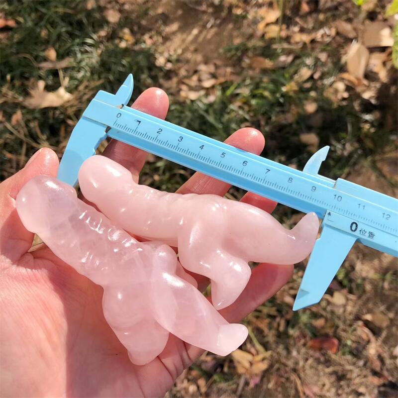 1PCS Natural Rose Quartz Carto - đánh giá và giá Art Craft Dinosaurs