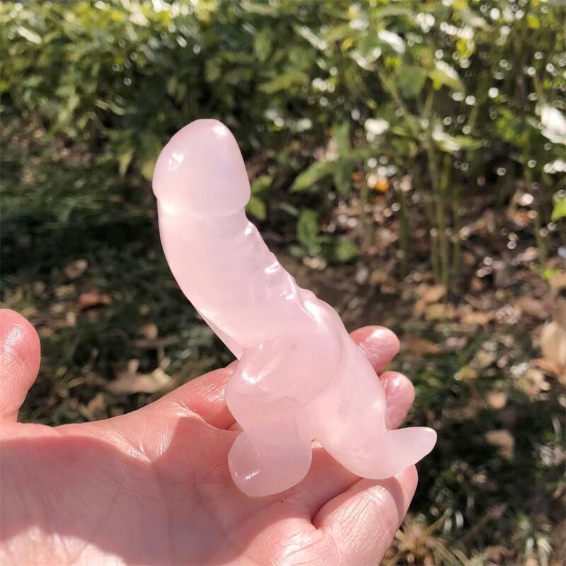 1PCS Natural Rose Quartz Carto - đánh giá và giá Art Craft Dinosaurs